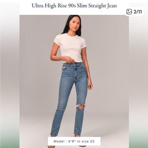 Abercrombie & Fitch High Rise Blue Jeans